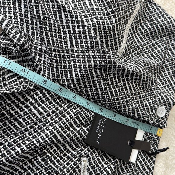 Insight New York PANTS, Tetris Dot Black & White Patterned Size 8 - Picture 7 of 16